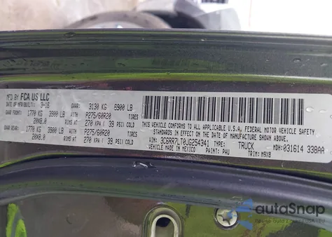 2018 Ram 1500 Big Horn 4X4 5'7 Box from USA, damaged, VIN 3C6RR7LT0JG254341